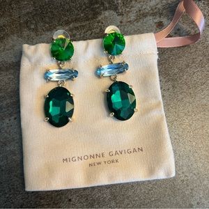 Mignonne Gavigan Emerald Crystal Drop Earrings